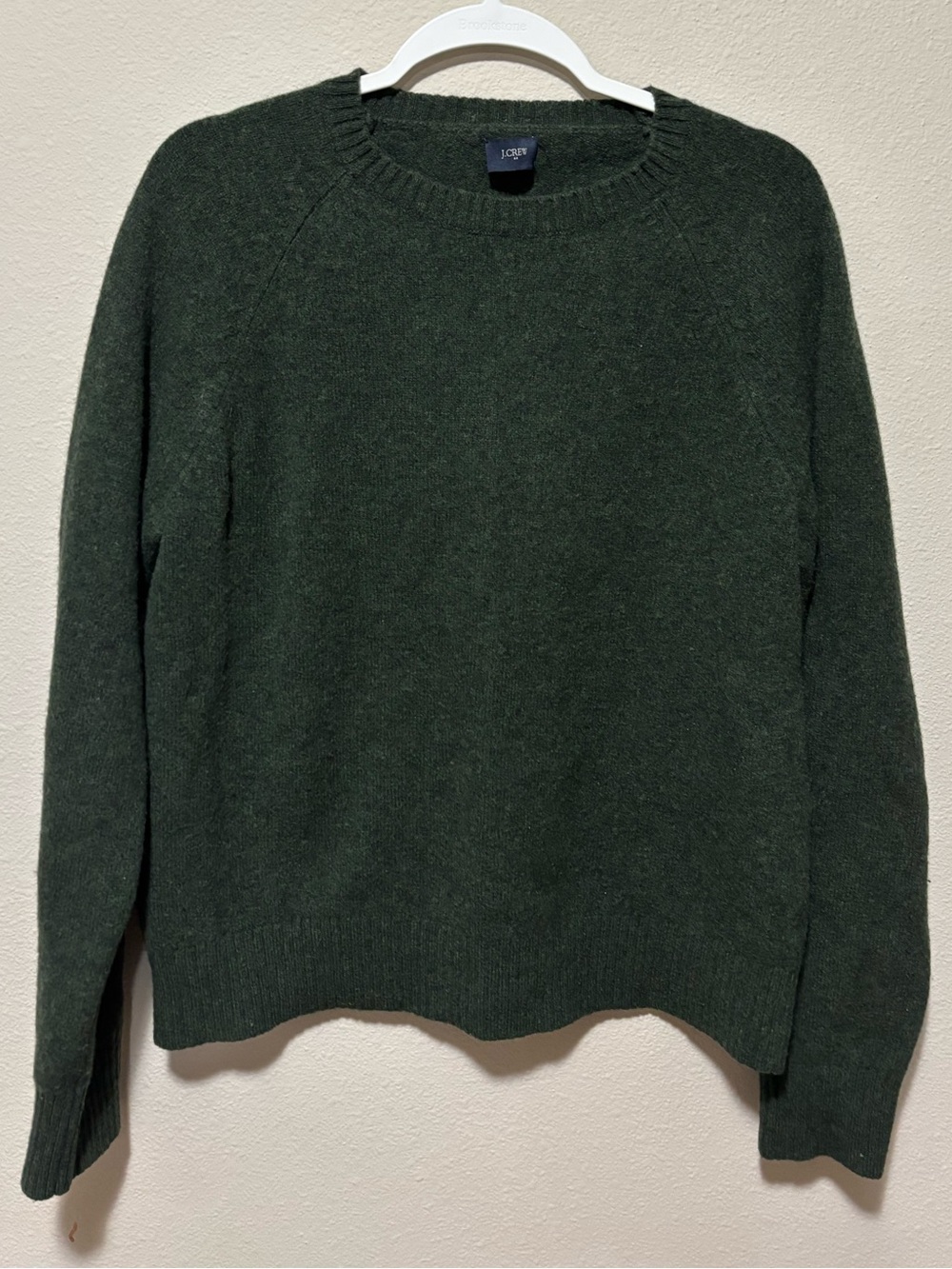 J. Crew Forest Green Wool Crewneck Sweater